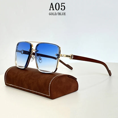 2025 Sunglasses For Men Square Sunglasses Women Trendy Luxe Vintage Fashion Glasses Retro Steampunk Shades Gafas De Sol Hombre