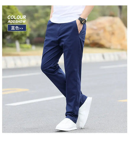 Men's High-Quality Chinos -Cotton Casual Trousers - Breathable Straight Pants (Sizes w28-w40)