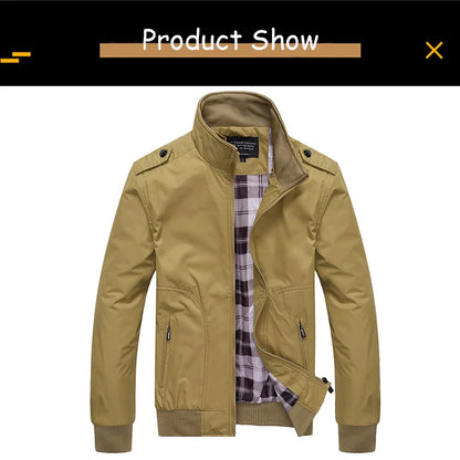 2025 New Spring Men Outdoor Brand Stand Collar Soft Jacket Men Autumn Solid Color Casual Fashion Jacket Coat Male Clothing Hots