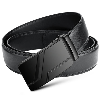 High Quality 105 150 140 130 160 170cm Large Plus Size Men's Belt Fashion Luxury Alloy Automatic Buckle Black PU Leather Belts