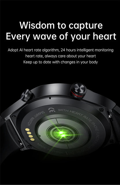 LIGE ECG+PPG Bluetooth Call Smart Watch 2023 Men AMOLED Full Touch Sports NFC Watches Men Smartwatch Waterproof For Android Ios