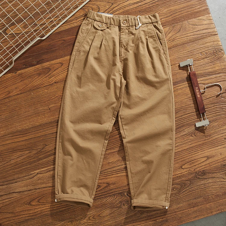 Simple CHINO straight cone overalls boys loose fashion brand street popular casual long pants INS