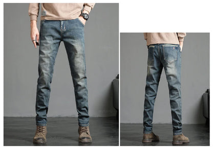 2024 New Men's Stretch Skinny Jeans Fashion Casual Cotton Denim Slim Fit Pants Male Korean Trousers Streetwear Brand Clothing