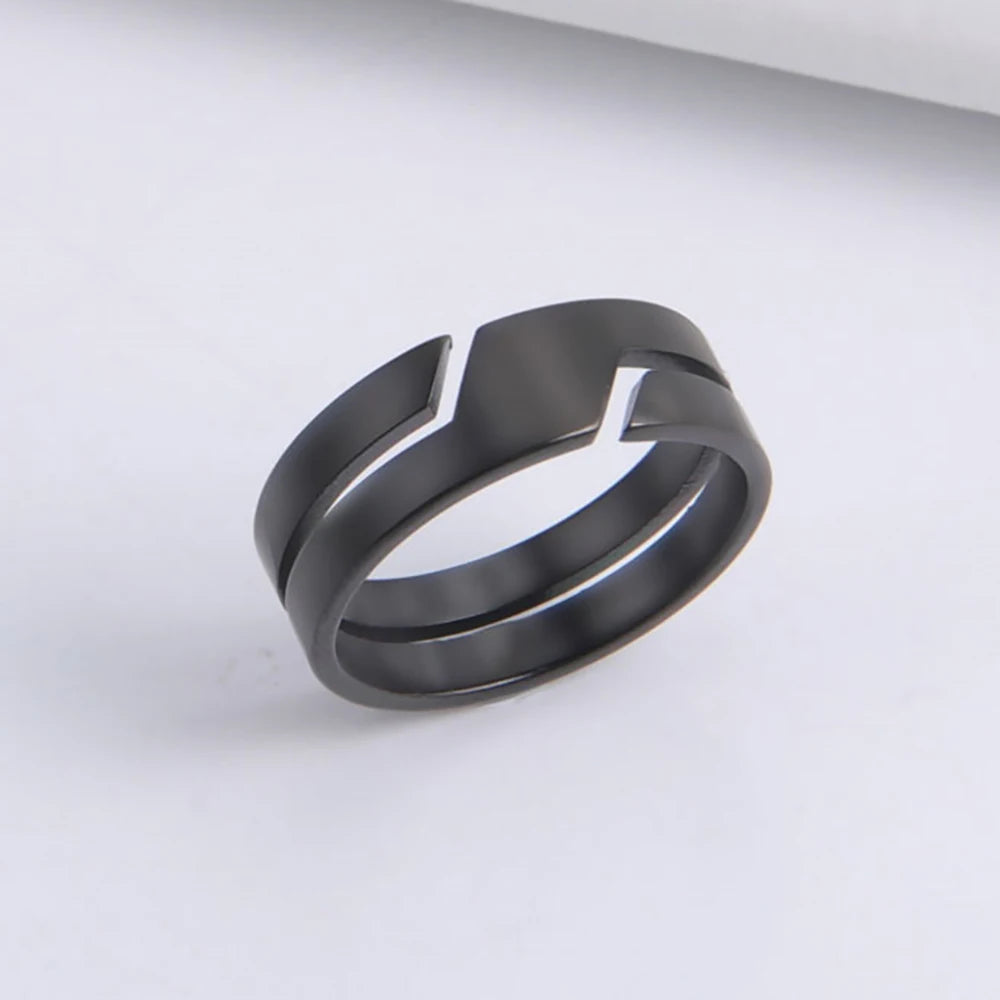 Skyrim Stainless Steel Ring for Men Women Black Minimalist Casual Finger Rings 2025 Couple Jewelry Wedding Gift for Lover