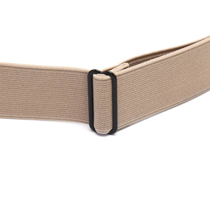 New Waistband Women Invisible Belt Buckle Plastic Comfortable Elastic Belt For Women Men Adjustable No Show Web Belt For Jeans