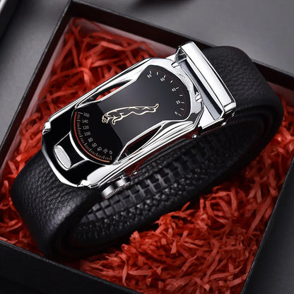 105 130 140 150 160 170cm Plus Size Leather Belt Metal Alloy Automatic Buckle Brand Luxury Designer Waist Belts for Men Jeans