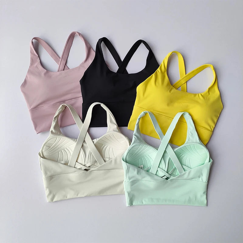 All-in-one Sports Bra Collection Breast High-intensity Professional Shock-proof Huddle Running Bra Yoga Fitness Bra Summer Cloth