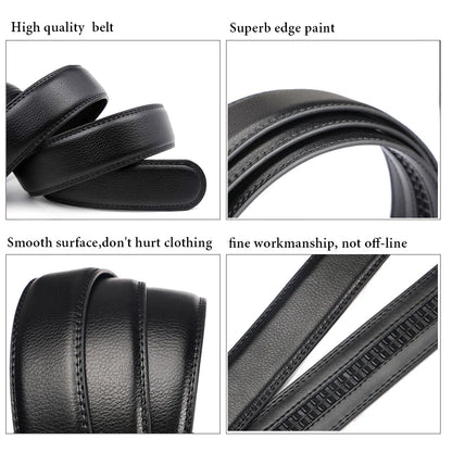 High Quality 105 150 140 130 160 170cm Large Plus Size Men's Belt Fashion Luxury Alloy Automatic Buckle Black PU Leather Belts