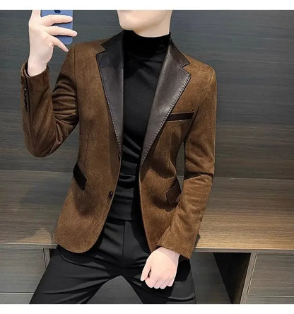 Men's Suit Jackets High Quality Slim Fit Male Blazer Thin New In Original Clothing Menswear Korean Style Coat Clothes Handsome