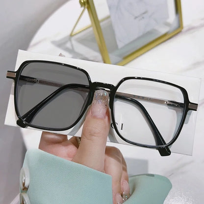 Photochromic Anti Radiation Glasses Metal Eyeglass For Woman Men