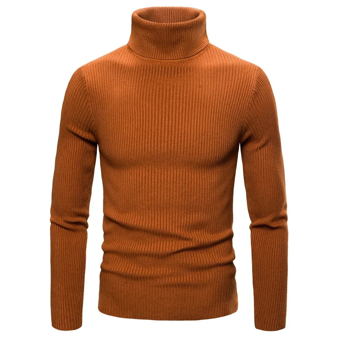 Autumn Winter New Men's Turtleneck Sweater Male Version Casual All-match Long Sleeved Stripes Knitted Sweater Pullover