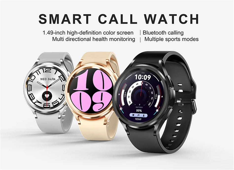 For Samsung Galaxy Watch 6 Classic Smartwatch Men's GPS Sports Fitness Women's Health Waterproof Bluetooth Call Smart Watch 2024