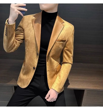 Men's Suit Jackets High Quality Slim Fit Male Blazer Thin New In Original Clothing Menswear Korean Style Coat Clothes Handsome