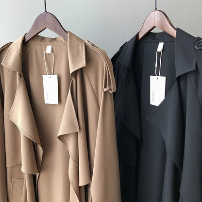 Winter Women Coat Female Trench Jacket Vintage Maxi Classic Long Trench Women Coat Oversize Female Windbreaker Blazers  Coat