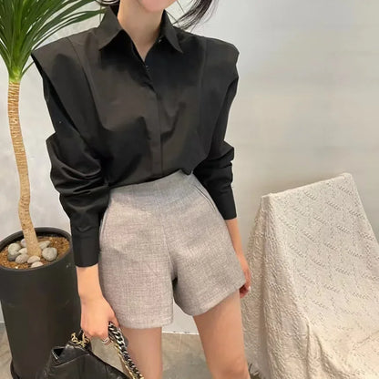 Women's Shirt Autumn 2025 New Chic Long-Sleeve Loose Blouses Street Elegant Tops Shirt OL office women blouses and tops shirts