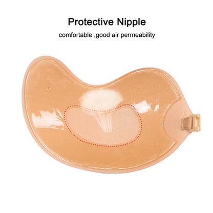 1PC Women's Solid Invisible Nipple Stickers Reusable Invisible Self Adhesive Silicone Bras Stickers Bra Nipple Covers Accessorie