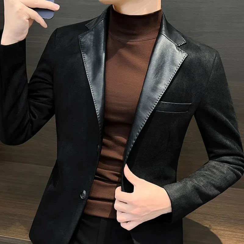 Men's Suit Jackets High Quality Slim Fit Male Blazer Thin New In Original Clothing Menswear Korean Style Coat Clothes Handsome