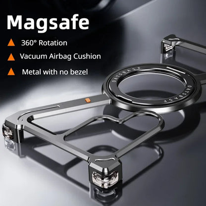 Z Shape Titanium Metal Case For Samsang Galaxy Z Fold 6 5 S24 S25Ultra Plus Aluminum Alloy Bumper Magnetic Rotation Holder Cover