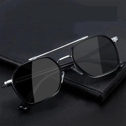 New Men's Large Frame Polygon Sunglasses Men Metal Frame Fashion Sun Glasses Outdoor Driving Fishing Eyewear UV400 Oculos De Sol