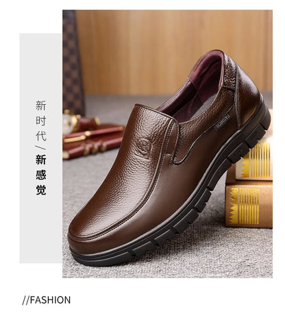 Genuine Leather Handmade Shoes 2023 Casual Shoes For Men Flat Platform Walking Shoe Outdoor Footwear Loafers Breathable Sneakers