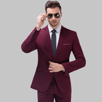 Luxury Business Suits for Men 3 Piece 2025 Groom Tuxedo Wedding Suits Best Man Groomsmen Formal Party Suit Male Trajes De Hombre