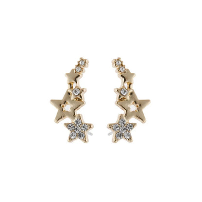 Shiny Star Stud Earrings for Women Elegant Zircon Rhinestone Mini Star Earrring Girls Party Birthday Fashion Jewelry Gifts