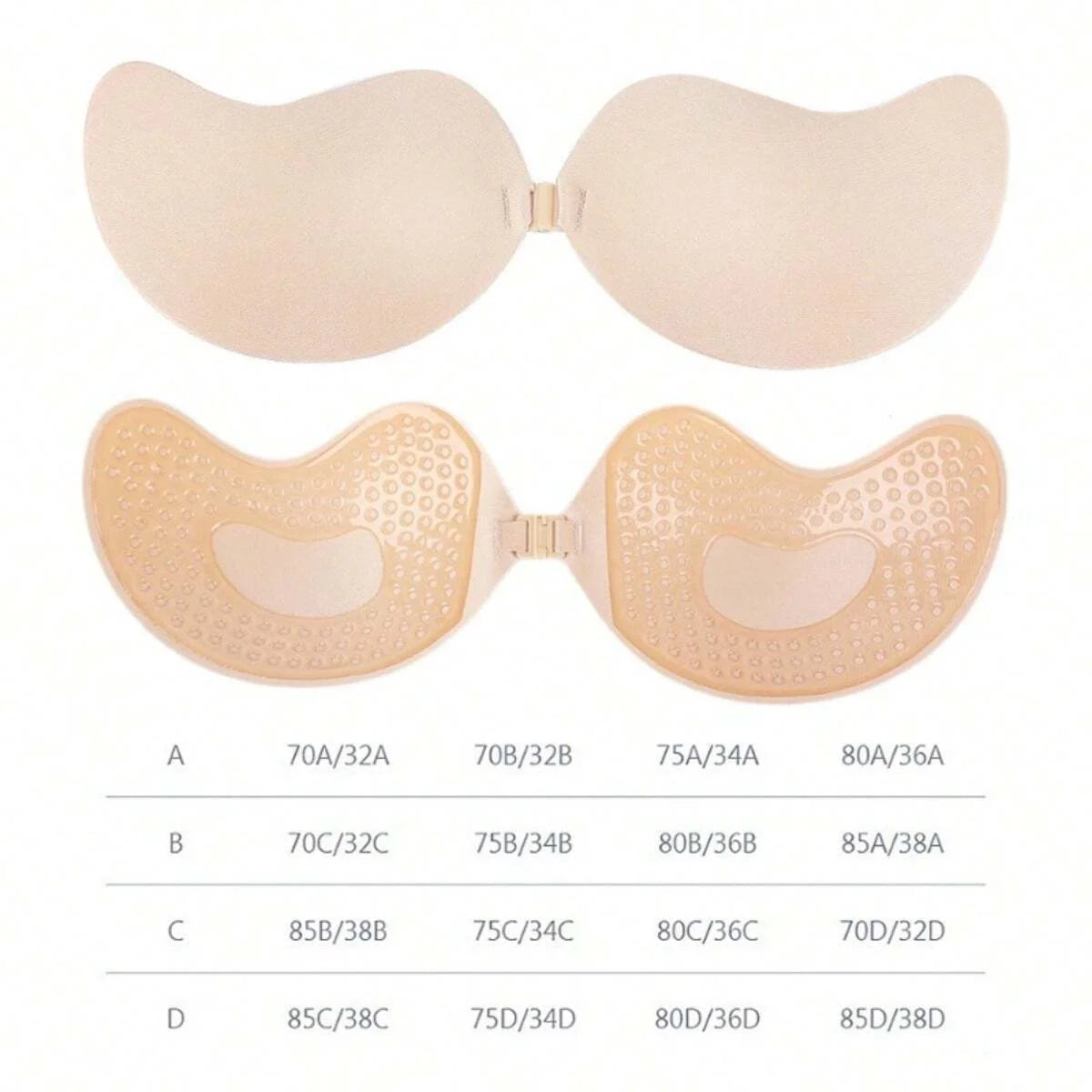 2 Pairs Mango-shaped Silicone Nipple Cover Clasp Strapless Breast Petal Chest Stickers Nude Bra Self Adhesive Bra Nude Invisible