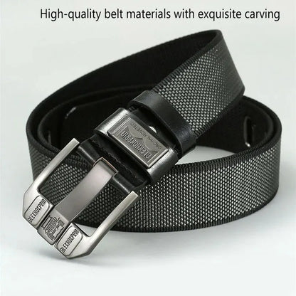 Men's Pin Buckle Youth Overalls Canvas Waistband Casual Retro Decorative Belts for Men Fashion High Quality Webbing Belt