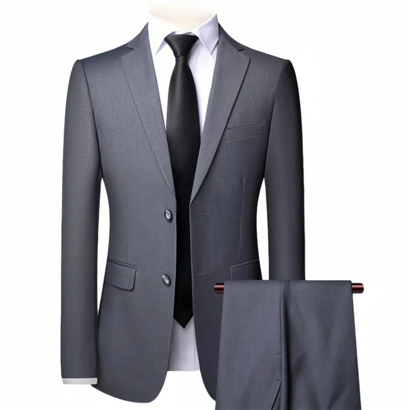 2025 Wedding Groom Suit for Men/Slim Fit 2-Piece(Blazer+pants)Breathable Groom Attire(Free Tie)Best Man, Party, Prom Ropa Hombre