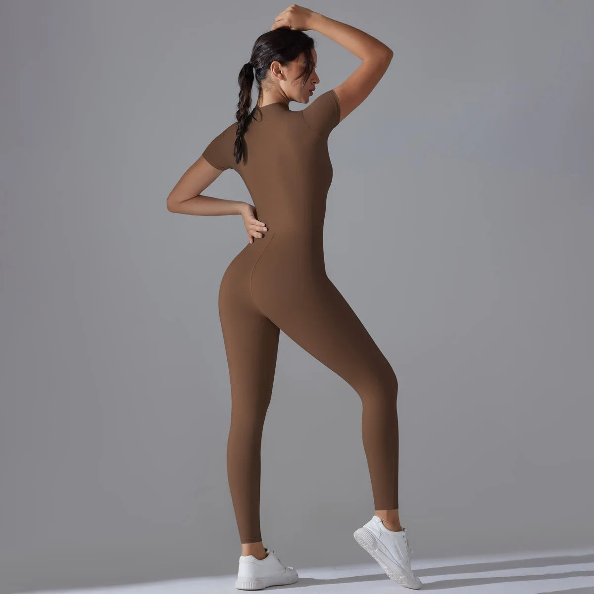 Zipper Jumpsuit Fitness Sports Overalls Gym Clothing Set Yoga Wear Pilates Workout Clothes for Women Outfit push-up Activewear