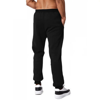 New Sweatpants Side Zipper Pockets Men Joggers Track Pants Elastic Waist Sport Casual Trousers Baggy Fitness Gym Clothing