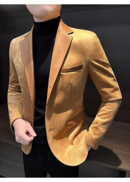 Men's Suit Jackets High Quality Slim Fit Male Blazer Thin New In Original Clothing Menswear Korean Style Coat Clothes Handsome