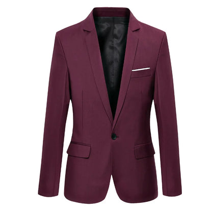 Blue Men Blazers Work Office 2024 Men Tuxedos For Formal Occasions Pockets Coat Blazers Male Custom Men's Business Slim Blazers