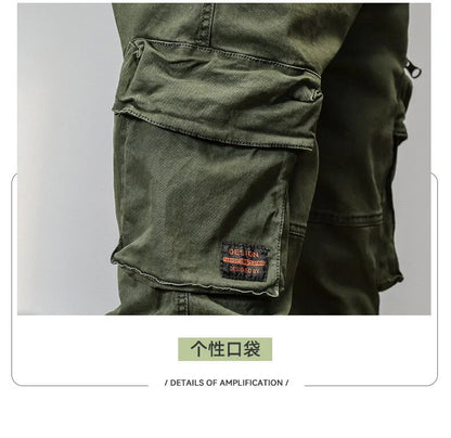 CAAYU Joggers Cargo Pants Men Casual Y2k MultiPocket Male Trousers Sweatpants Streetwear Techwear Tactical Track Black Pants Men