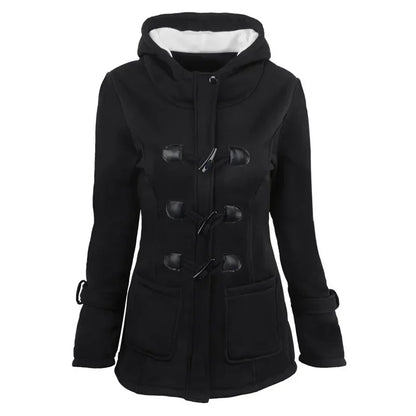 Casual Women Trench Coat 2024 Autumn Zipper Hooded Coat Female Long Trench Coat Horn Button Outwear Ladies ToP Pluse Size S-5XL