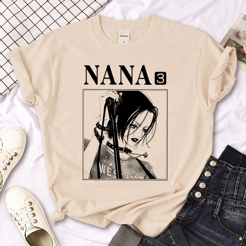 Nana t shirt women Japanese Tee girl designer comic funny clothing