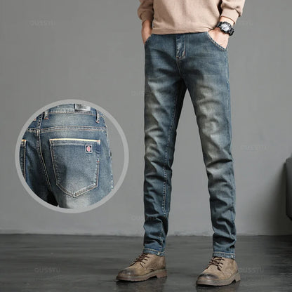 2024 New Men's Stretch Skinny Jeans Fashion Casual Cotton Denim Slim Fit Pants Male Korean Trousers Streetwear Brand Clothing