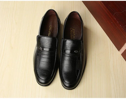 Casual Loafers for Men Round Toe Mens Formal Shoes Business Handmade Slip-On Mens Flat Shoes Mocasines Zapatos De Hombre