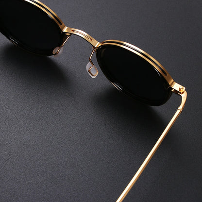 Retro Round Sunglasses Brand Designer Vintage Small Frame Classic Gothic Steampunk Sun Glasses Unisex UV400 Driving Goggles