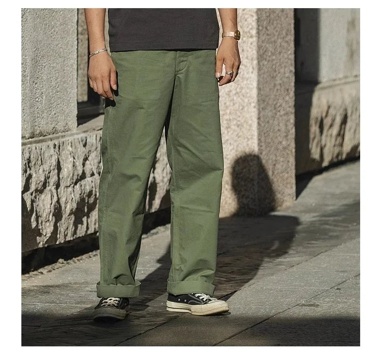 Bronson 1944 USMC Officer Chino Pants Straight-Leg Mens Military Trousers Khakis