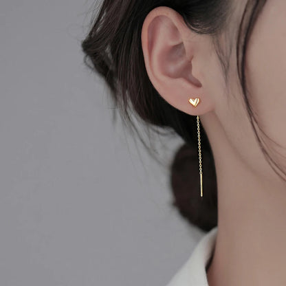 316L Stainless Steel Long Tassel Earrings For Women Elegant Simple Gold Color Drop Earring Stylish Jewelry Personality Gift