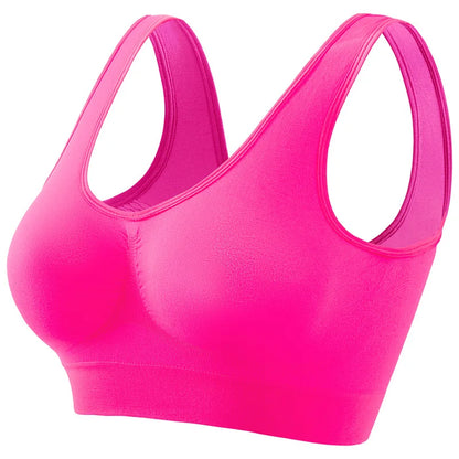 Women's S-5XL Seamless Bra Push-Up Sports Bra Non-wire Crop Tops Solid Color Sexy Lingerie No Pads Breathable Female Brassiere