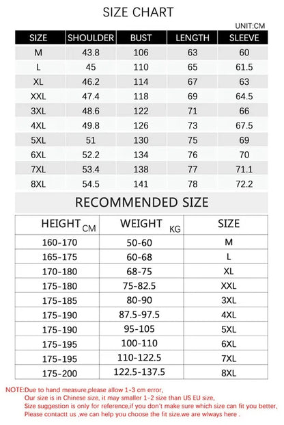 BROWON Plus Size 8xl Jacket for Men 2025 Thick Stand Collar Solid Winter Jacket Men Waterproof Warm Business Casual Men Coats