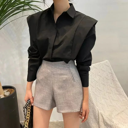 Women's Shirt Autumn 2025 New Chic Long-Sleeve Loose Blouses Street Elegant Tops Shirt OL office women blouses and tops shirts