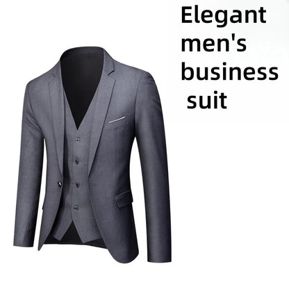 Luxury Business Suits for Men 3 Piece 2025 Groom Tuxedo Wedding Suits Best Man Groomsmen Formal Party Suit Male Trajes De Hombre