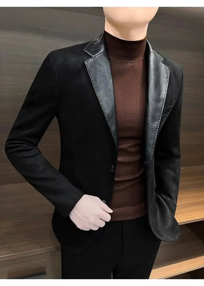 Men's Suit Jackets High Quality Slim Fit Male Blazer Thin New In Original Clothing Menswear Korean Style Coat Clothes Handsome