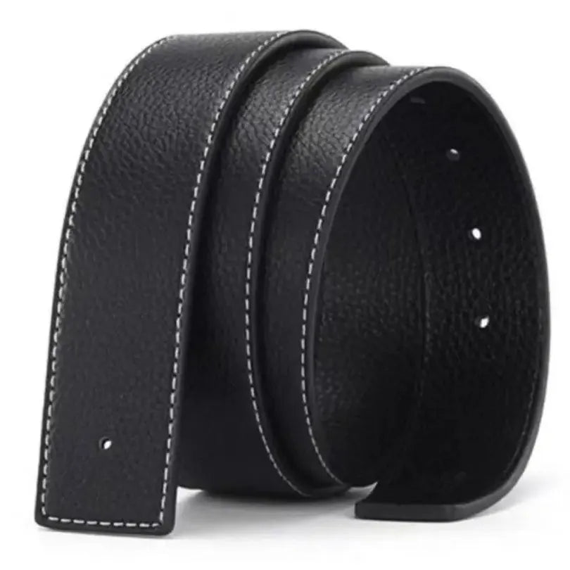 Luxury Belts For Men Without Buckle High Quality Pin Buckle Belt Male Fashion Brand Cow Genuine Leather Waistband 3.8cm Ceinture