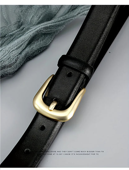 DINISITON 1 piece belt ladies fashion simple belt decorative black with jeans belt suitable for daily wear and use