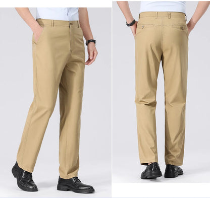 Mens Chino Pants Business Casual Dress Pants Spring Summer Autumn Trousers Lightweight Comfy Pants with Pockets