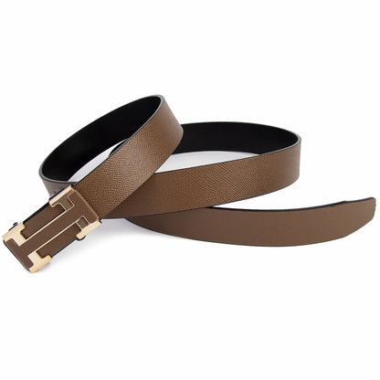 Famous men's fashionable belts, letter belts that are durable and in dark colors, are suitable to be a nice gift.